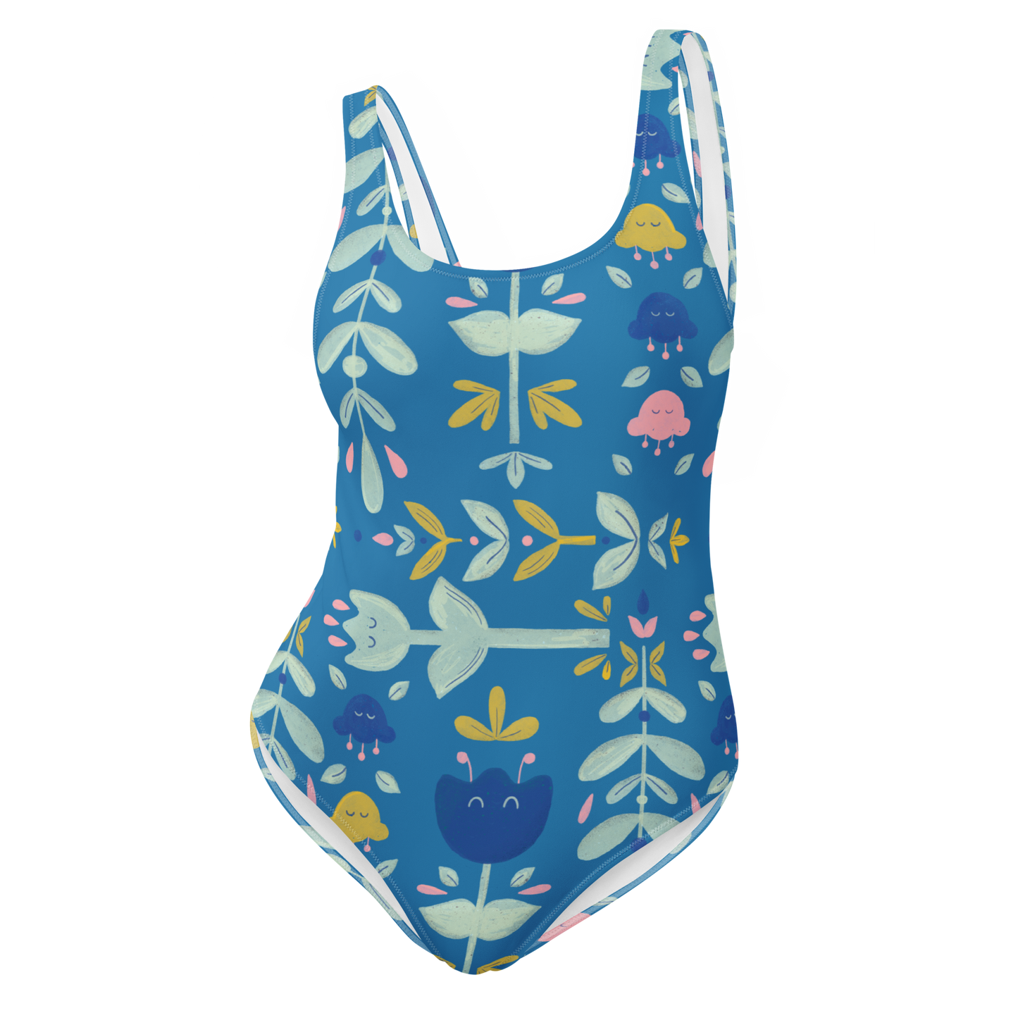 Let it bloom blue shades One-Piece Swimsuit