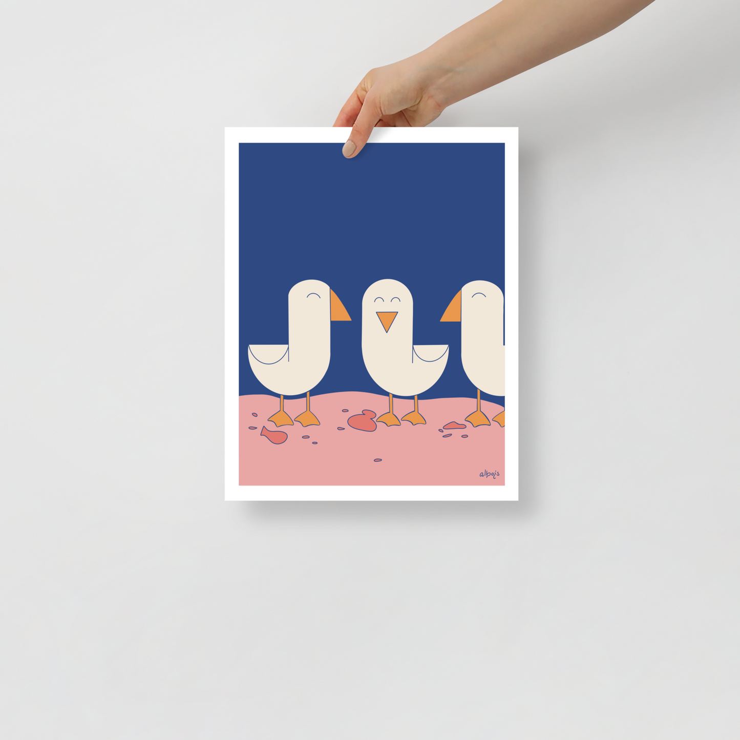 Gossip Gulls Matt Finish Poster