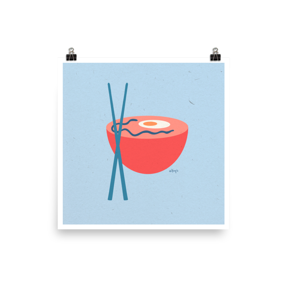 The minimalist noodle and egg poke bowl Poster