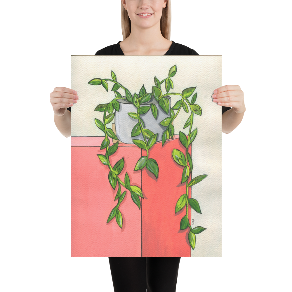 Meet Nicole the plant, acrylic painted, reproduction Poster