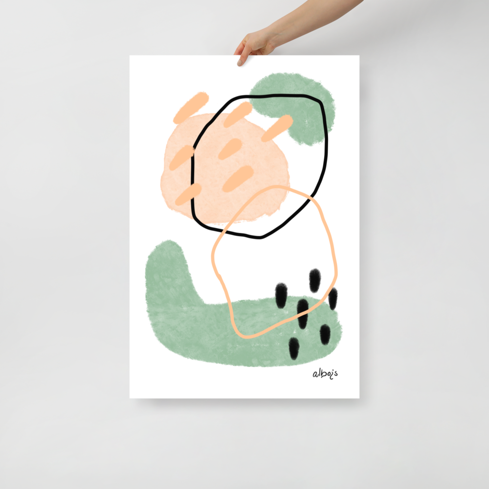 Mixed feelings minimalist watercolor Poster