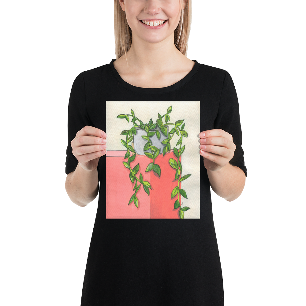 Meet Nicole the plant, acrylic painted, reproduction Poster