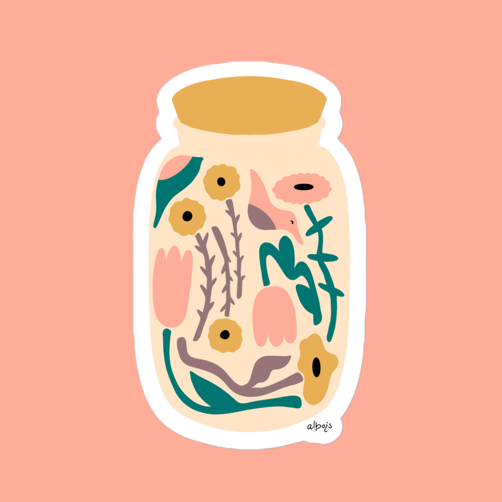 Jar of nature Abstract Beige tones Bubble-free stickers