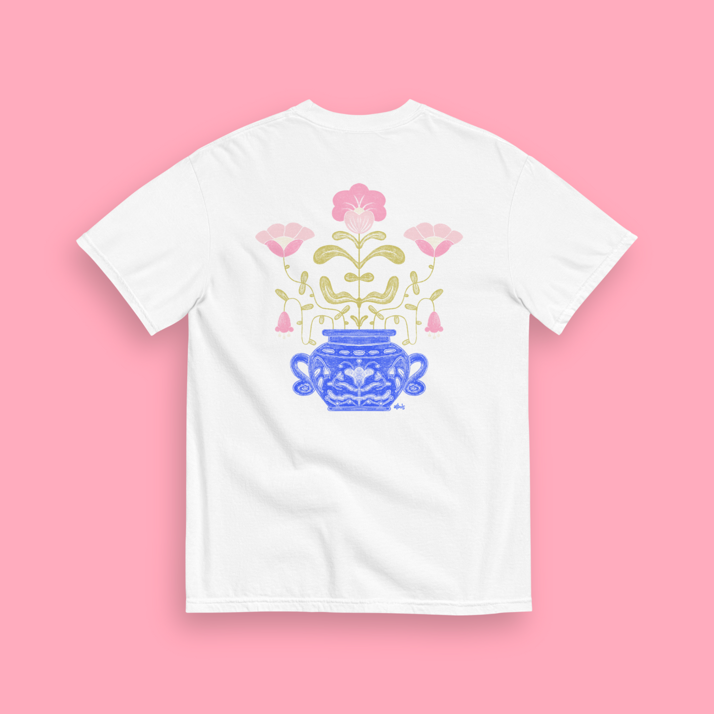 Viola Violet - Série Les Vases Antiques Mauve T-shirt teinté lourd unisexe