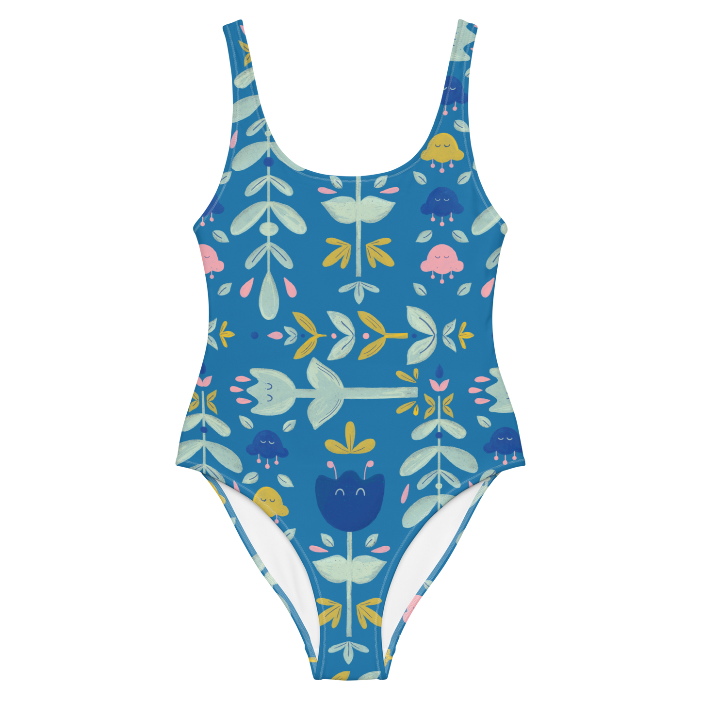Let it bloom blue shades One-Piece Swimsuit