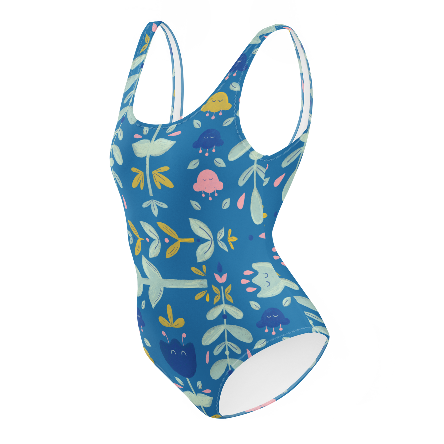 Let it bloom blue shades One-Piece Swimsuit
