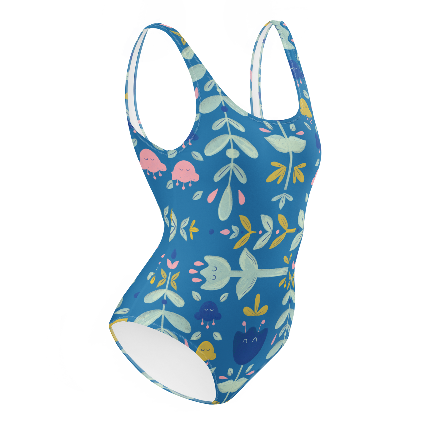 Let it bloom blue shades One-Piece Swimsuit