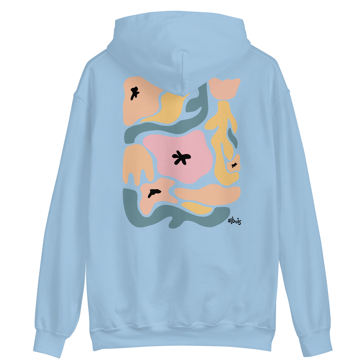 Abstract yellow psychedelic flowers Unisex Hoodie