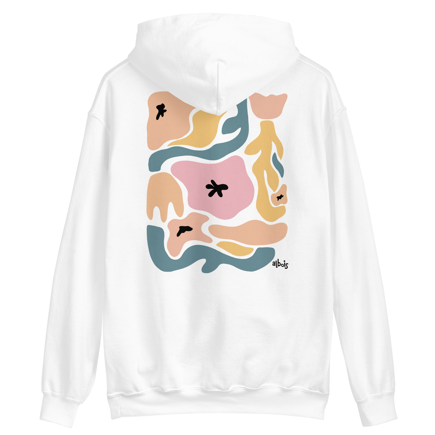 Abstract yellow psychedelic flowers Unisex Hoodie