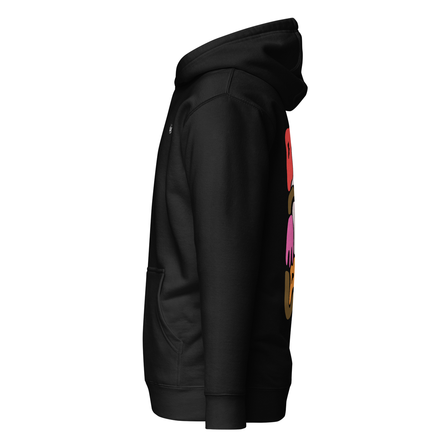 Abstract red psychedelic flowers Unisex Hoodie