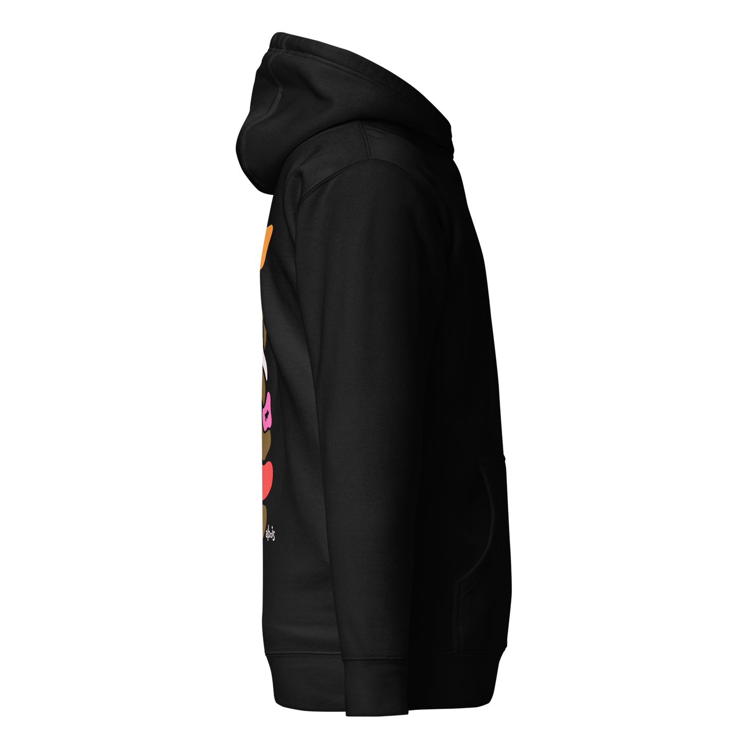 Abstract red psychedelic flowers Unisex Hoodie