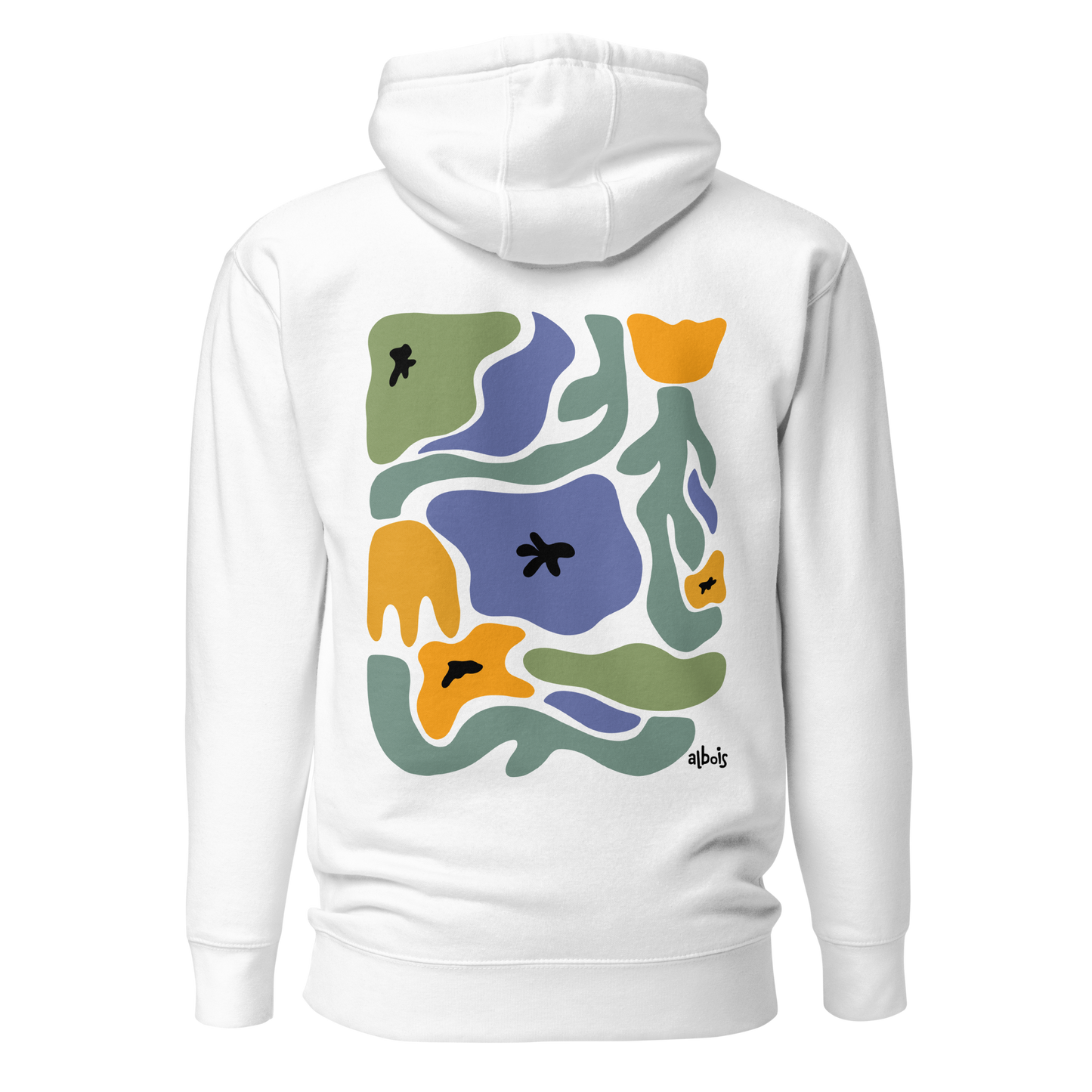 Abstract purple psychedelic flowers Unisex Hoodie