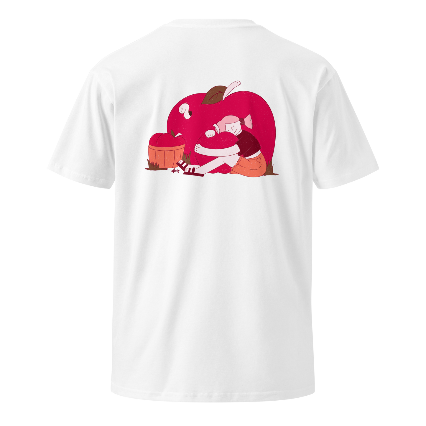 Pink Apple picking T-shirt unisexe premium