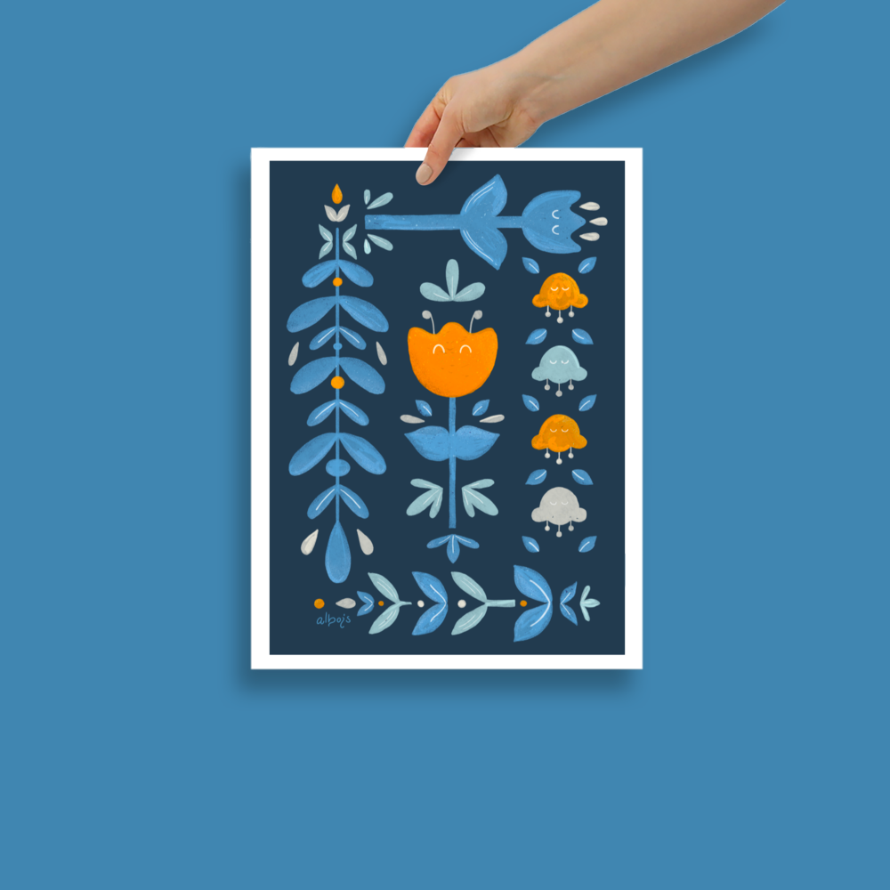 Let it bloom Carl blue shades Poster