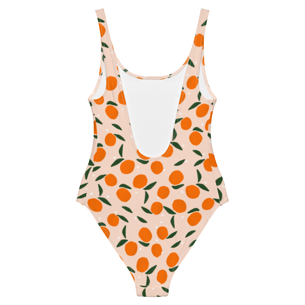 Minimalist oranges modern One-Piece Swimsuit