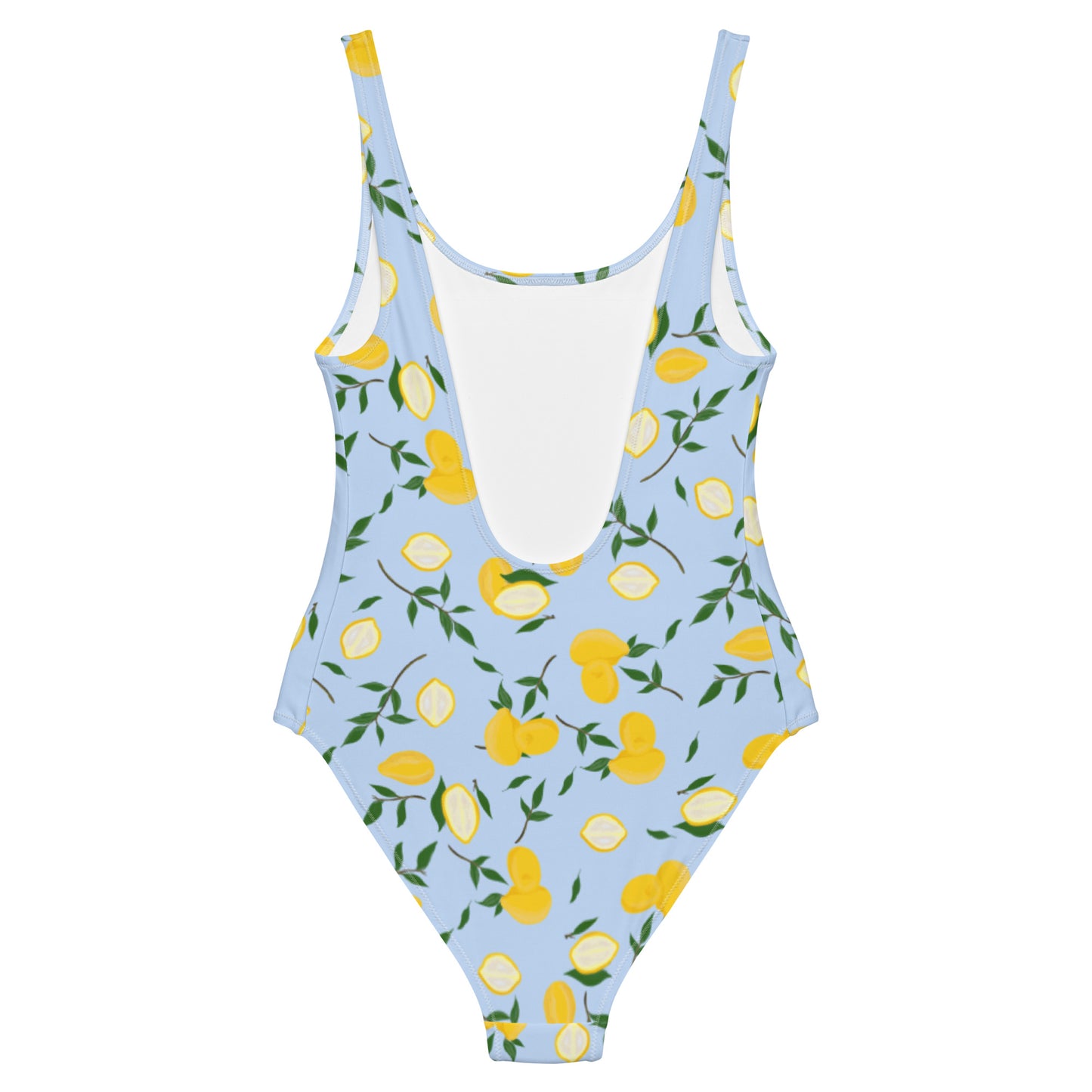Leafy painted citrus blue One-Piece Swimsuit