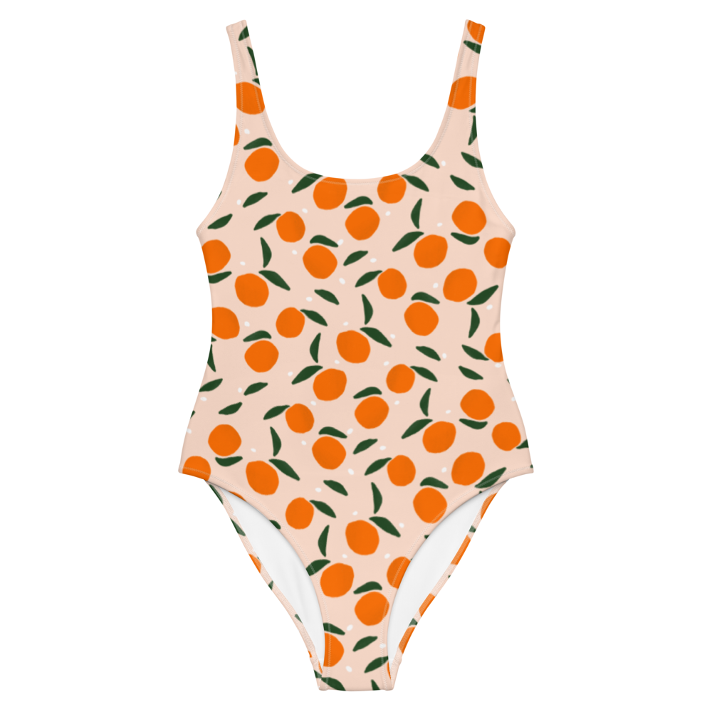 Minimalist oranges modern One-Piece Swimsuit
