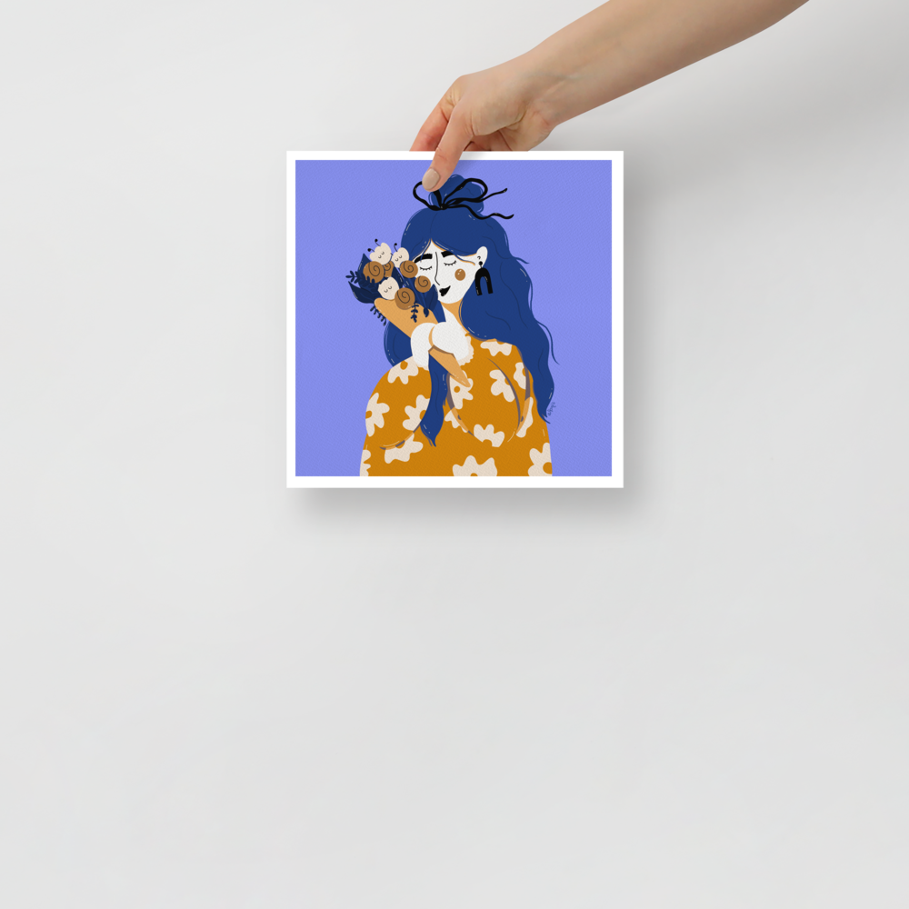 Oh my sweet bouquet purple Poster