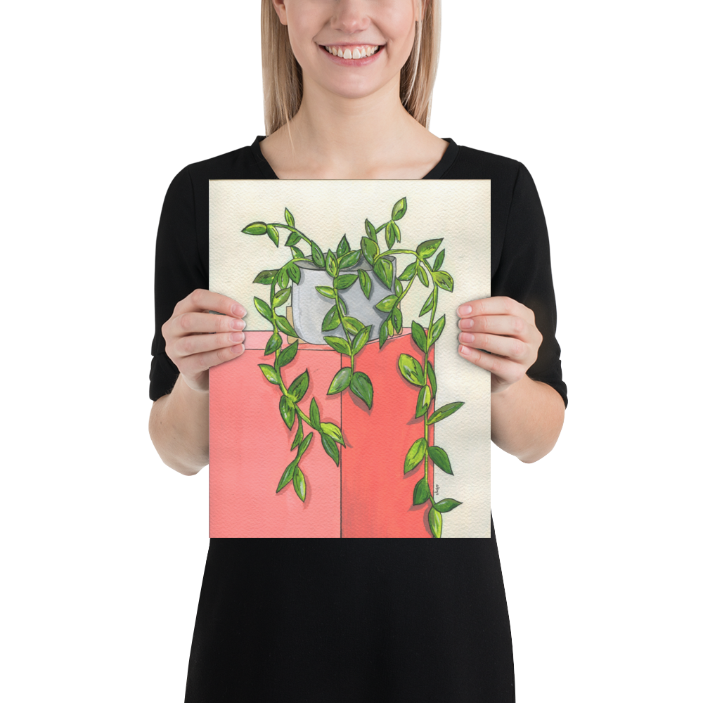 Meet Nicole the plant, acrylic painted, reproduction Poster