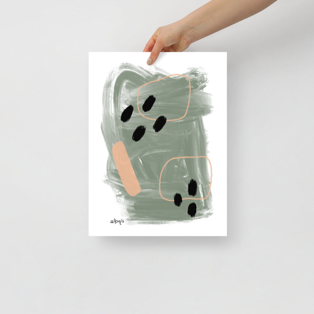 Moving thoughts abstract minimalist Poster