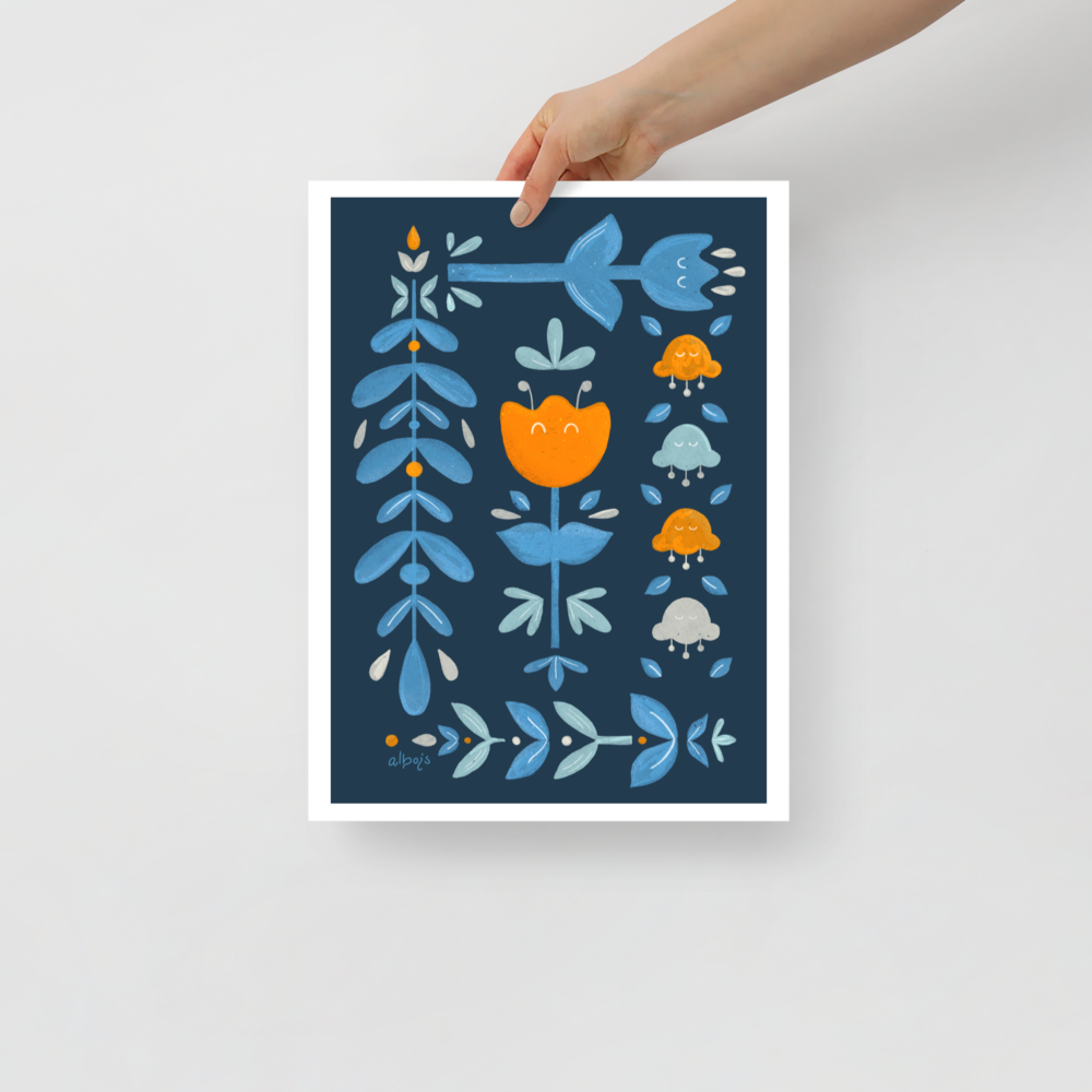 Let it bloom Carl blue shades Poster