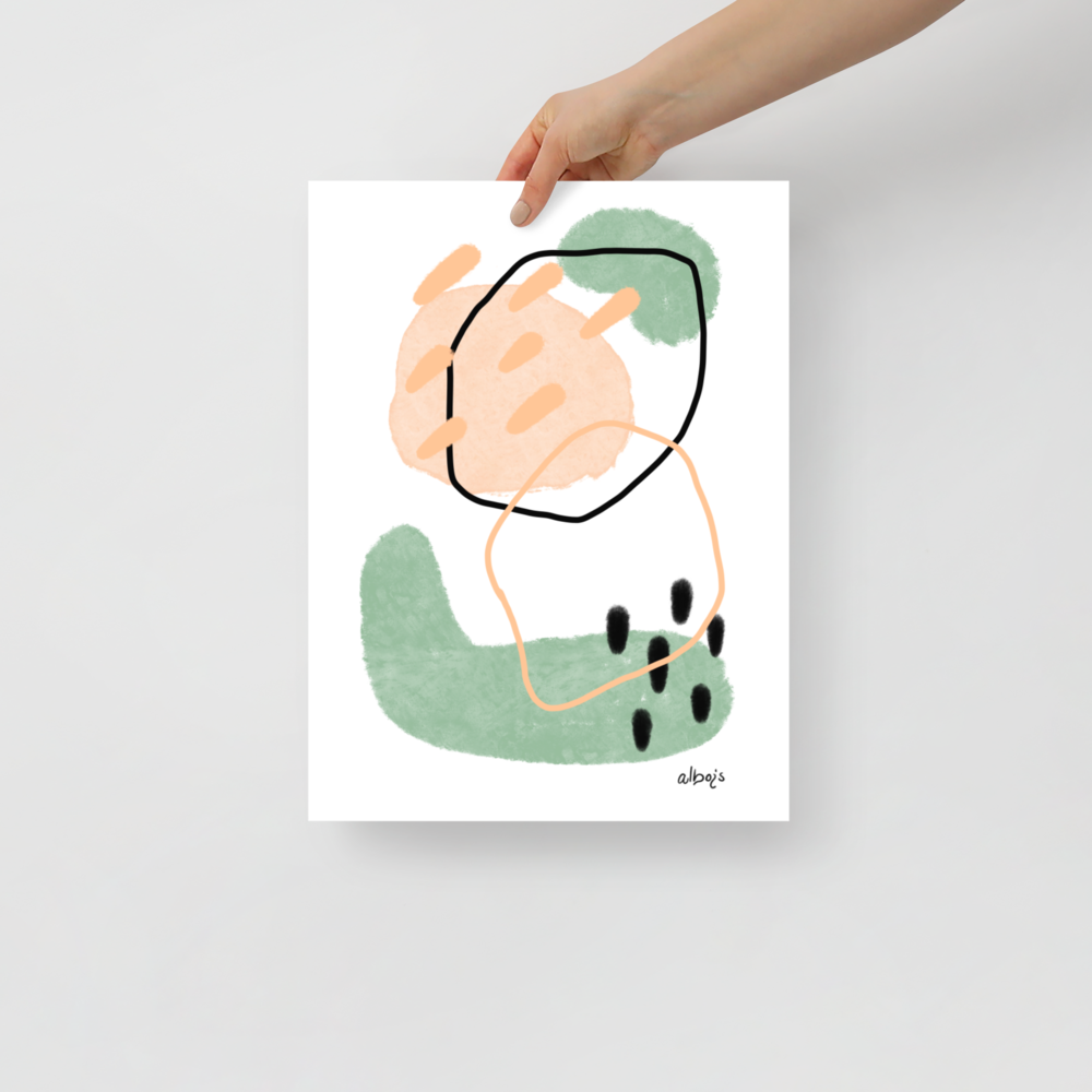 Mixed feelings minimalist watercolor Poster
