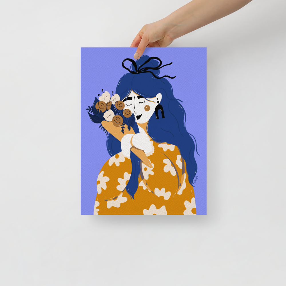 Oh my sweet bouquet purple Poster