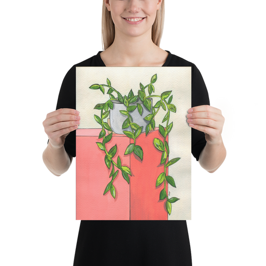 Meet Nicole the plant, acrylic painted, reproduction Poster