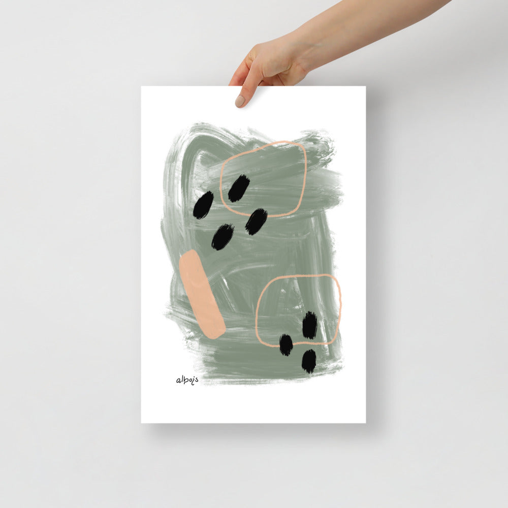 Moving thoughts abstract minimalist Poster