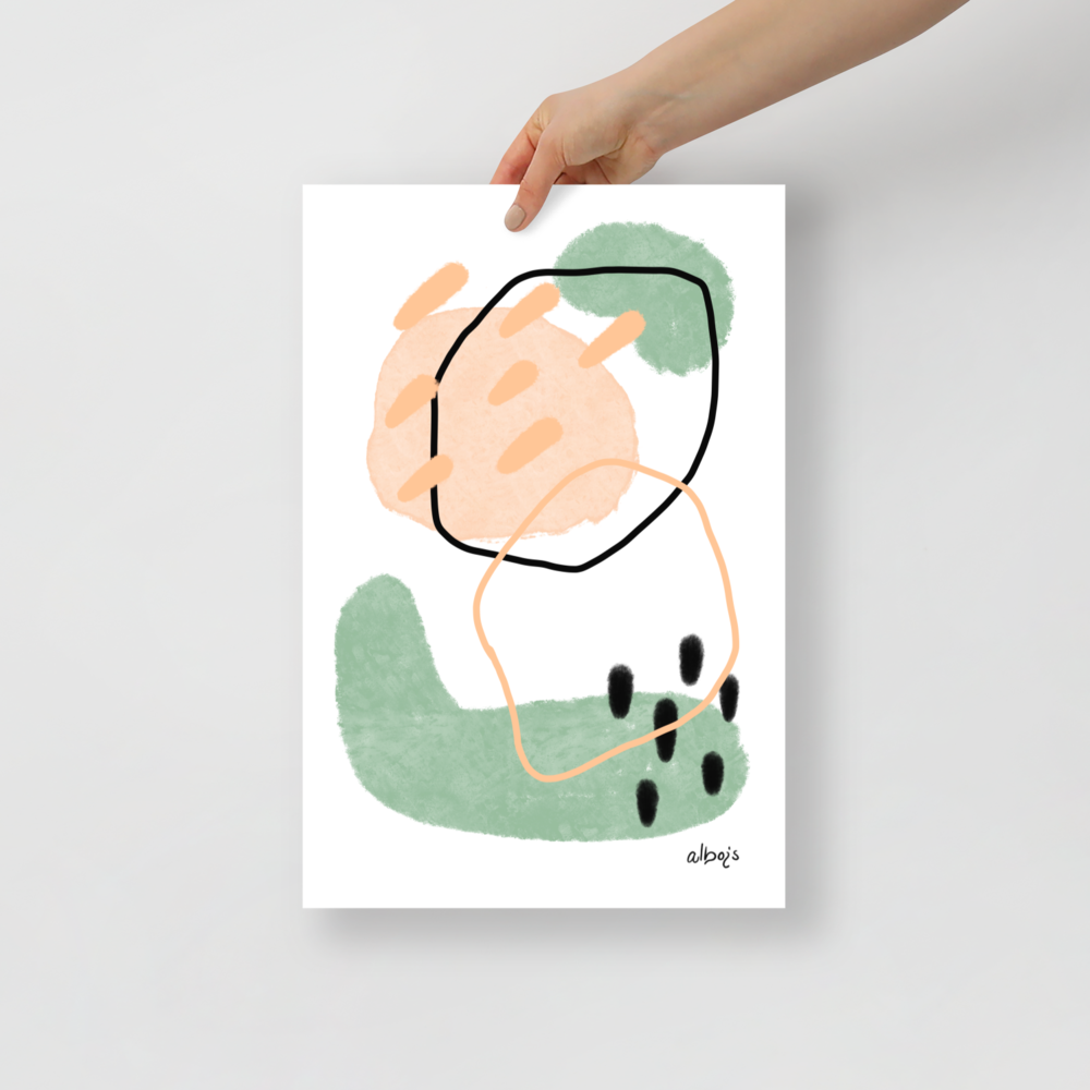 Mixed feelings minimalist watercolor Poster