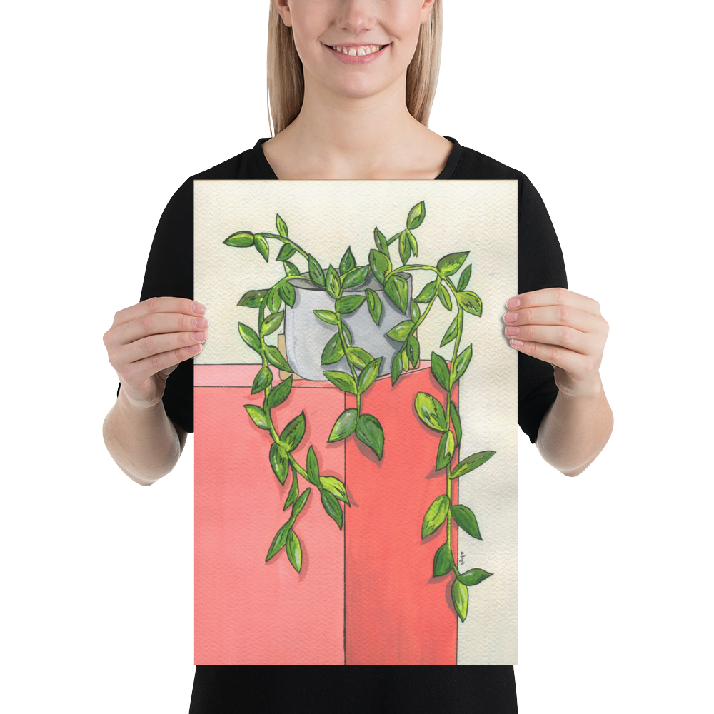 Meet Nicole the plant, acrylic painted, reproduction Poster