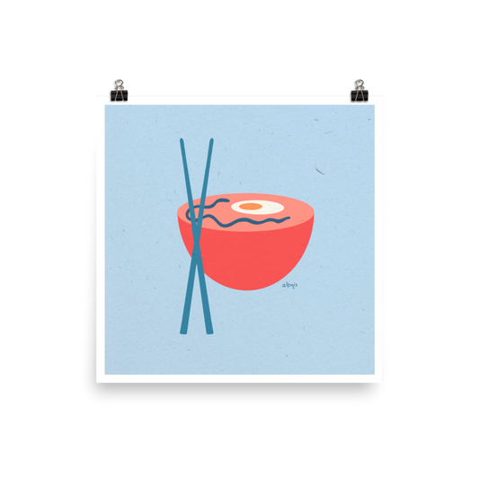 The minimalist noodle and egg poke bowl Poster