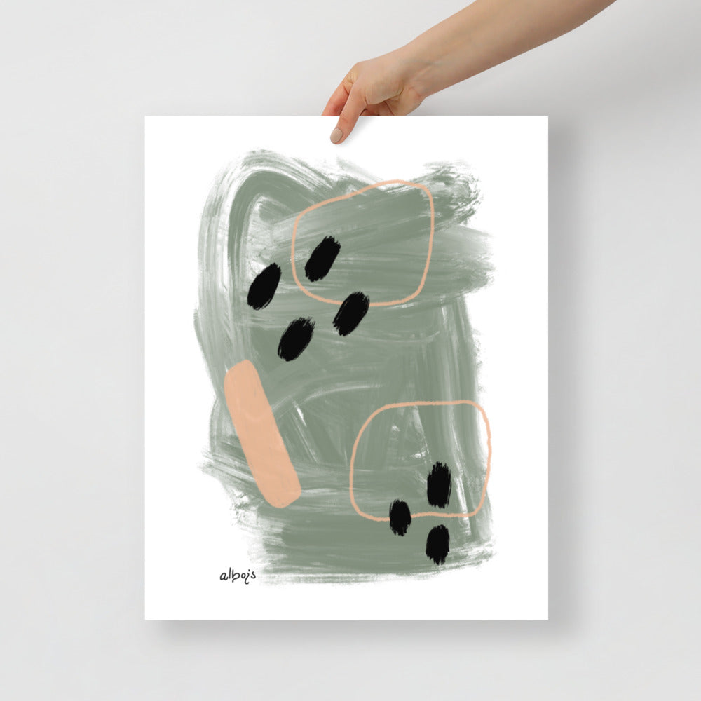 Moving thoughts abstract minimalist Poster