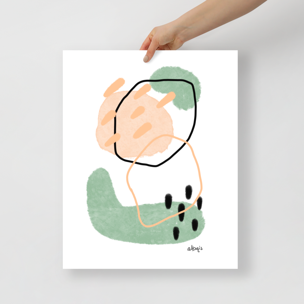 Mixed feelings minimalist watercolor Poster