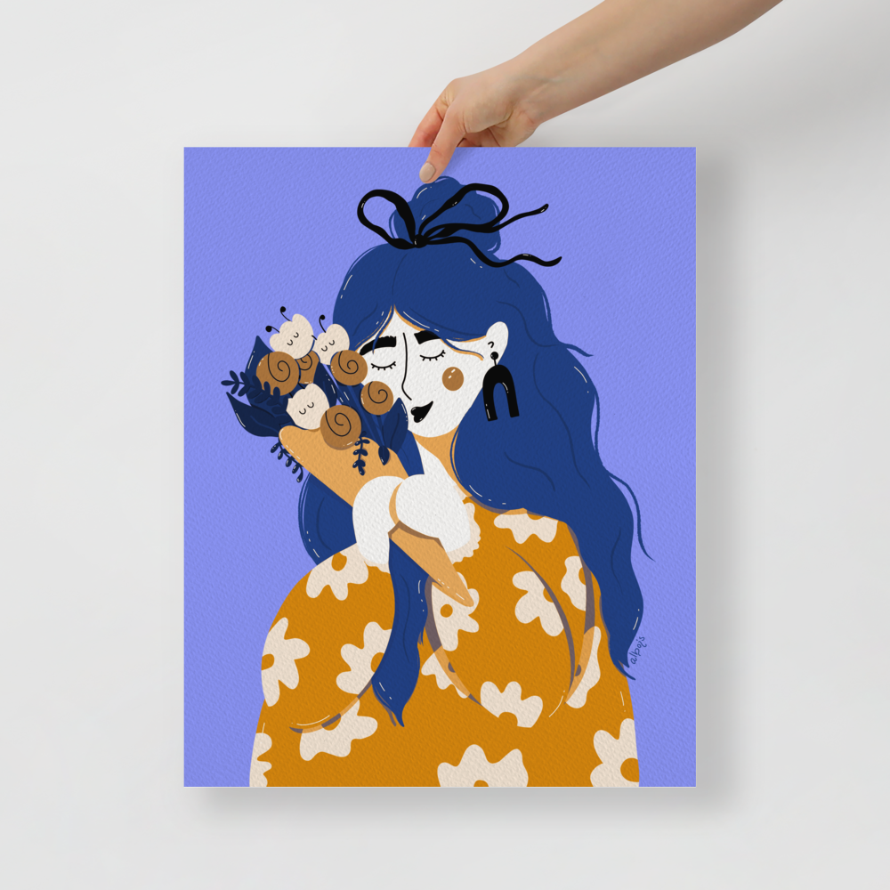 Oh my sweet bouquet purple Poster