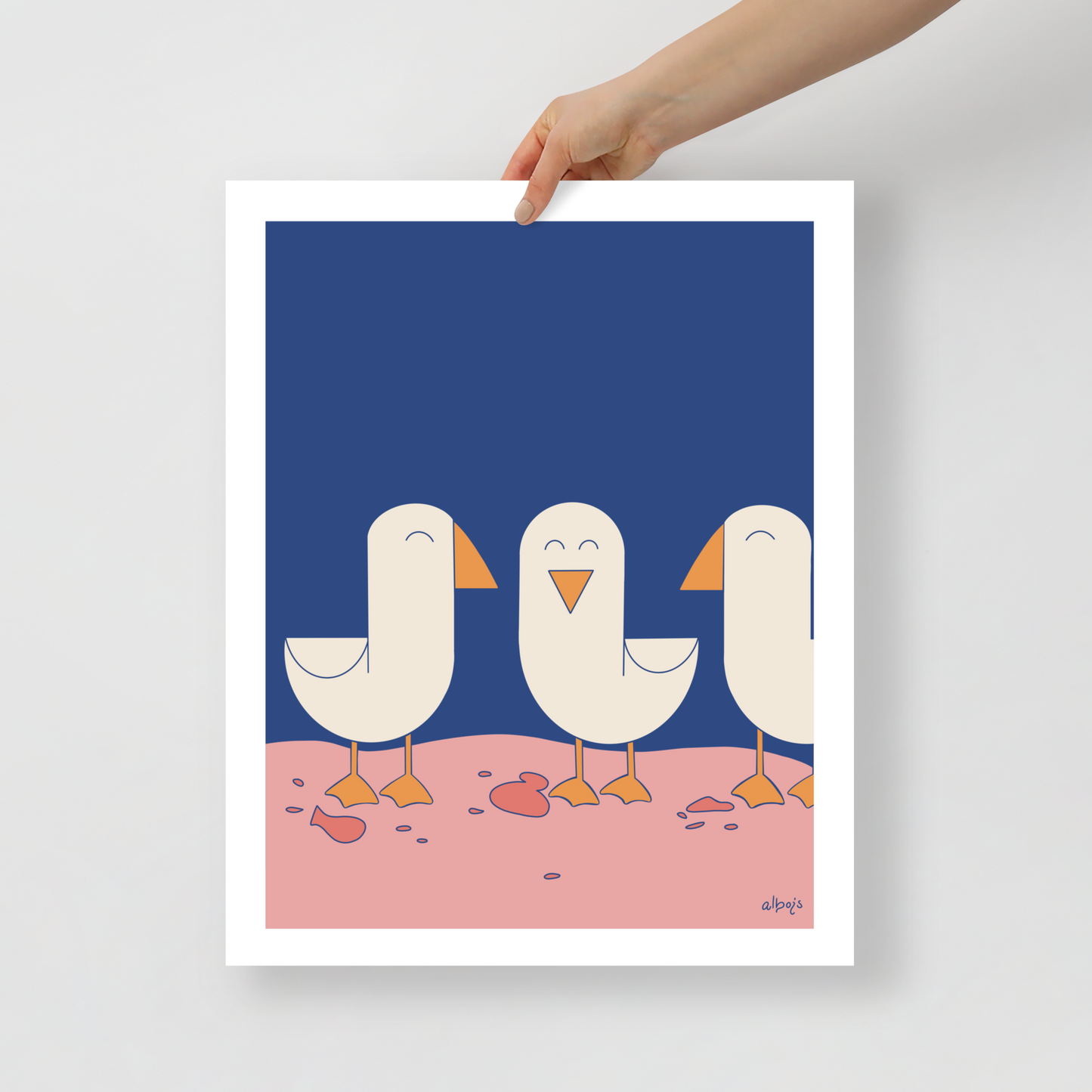 Gossip Gulls Matt Finish Poster