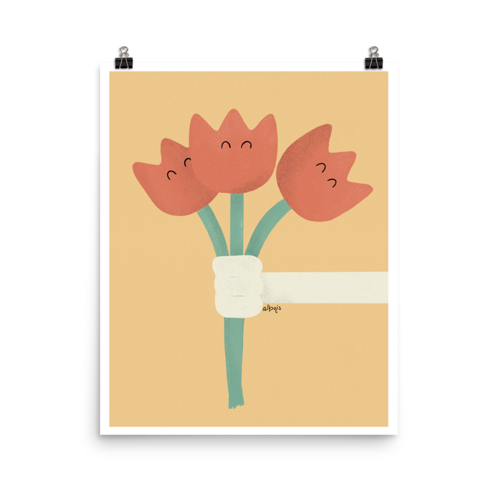Tulips for u Poster