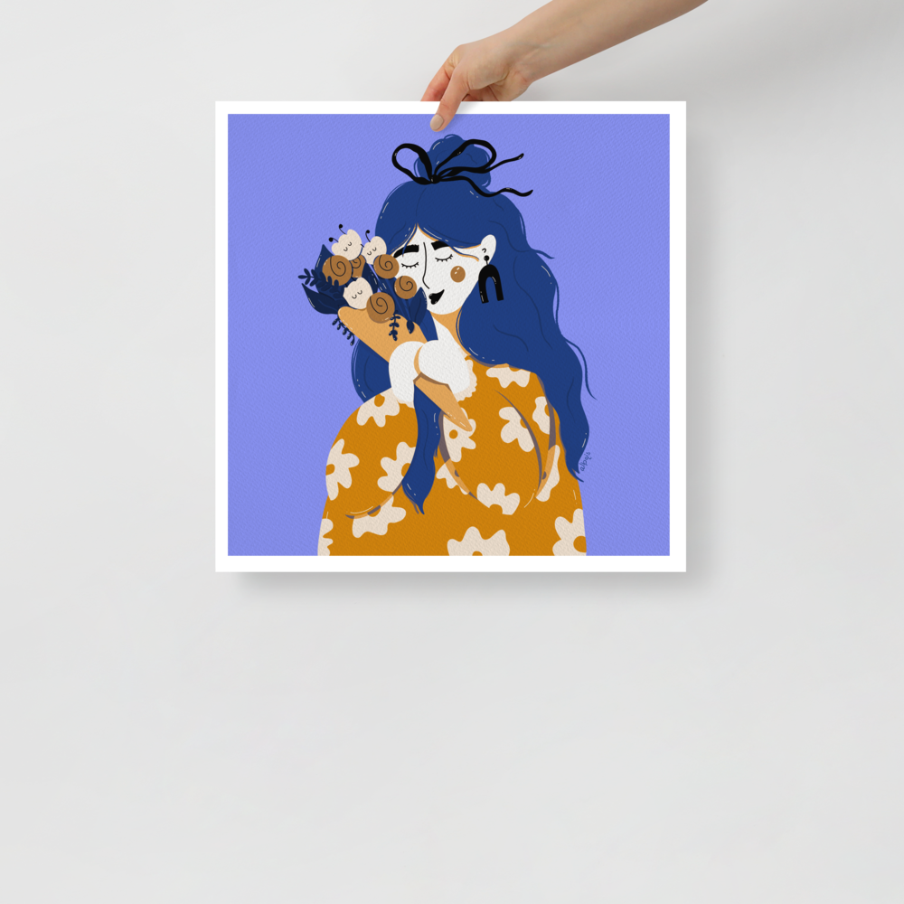 Oh my sweet bouquet purple Poster