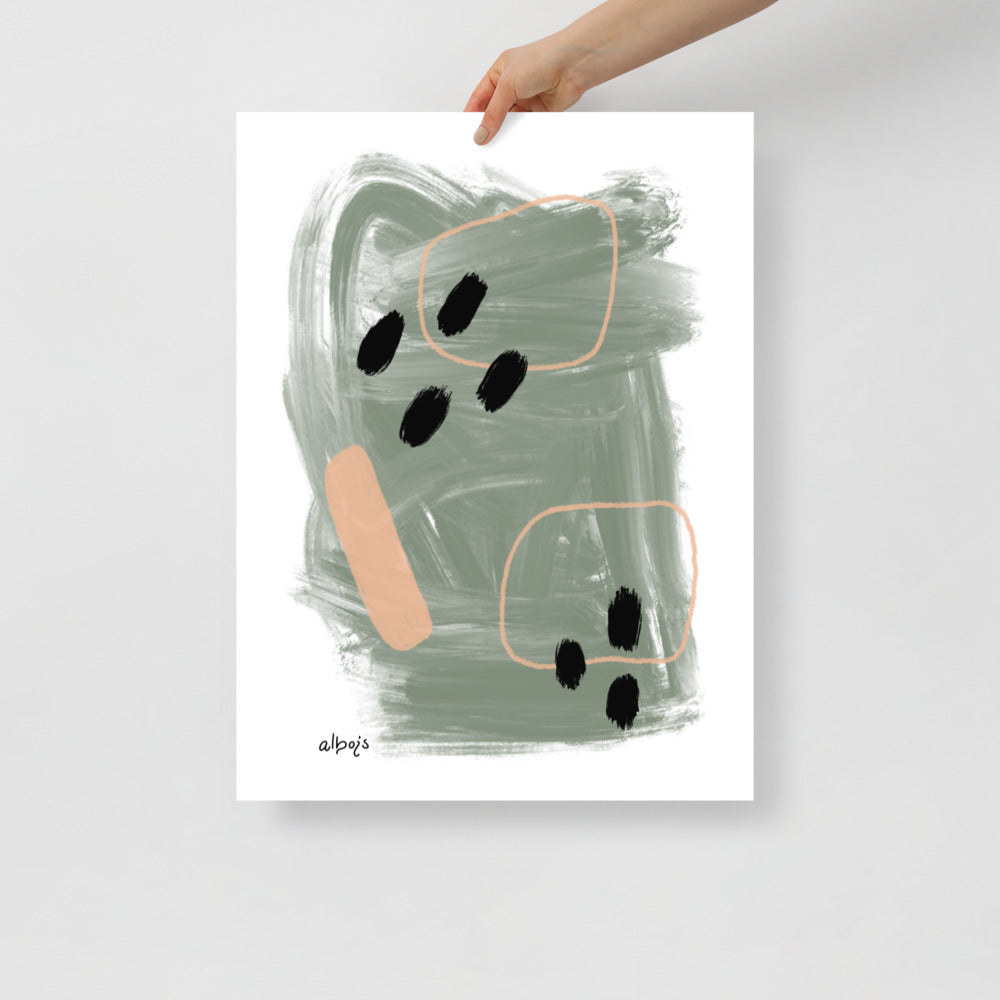Moving thoughts abstract minimalist Poster