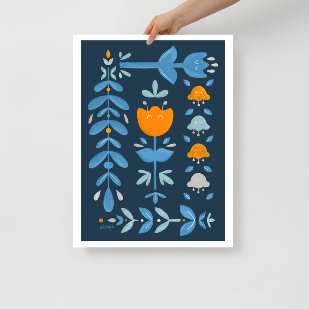 Let it bloom Carl blue shades Poster