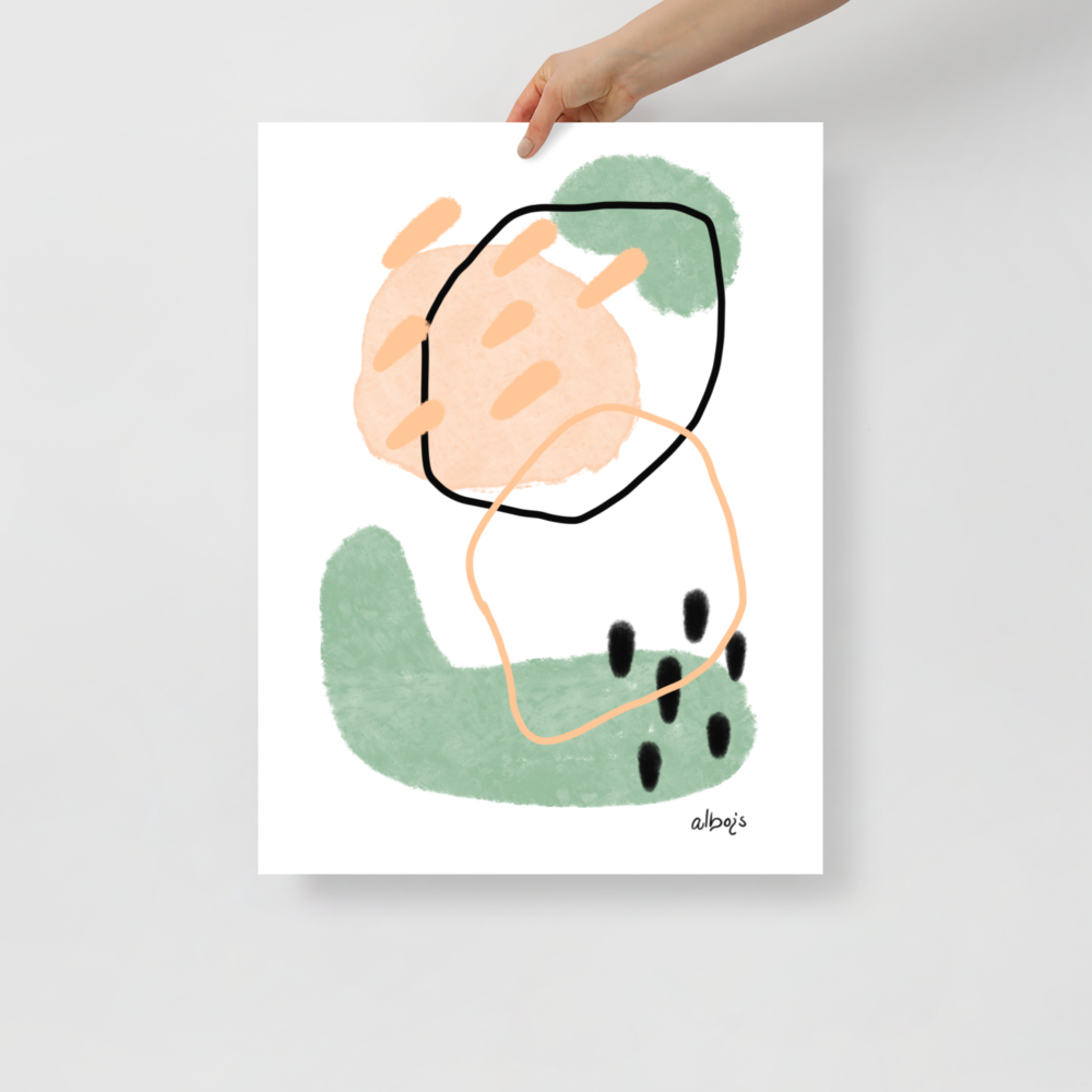 Mixed feelings minimalist watercolor Poster