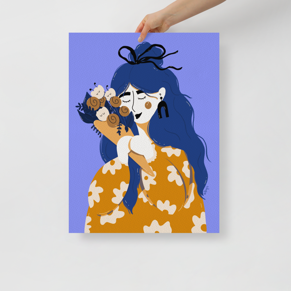 Oh my sweet bouquet purple Poster