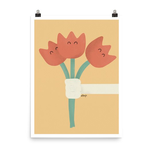 Tulips for u Poster