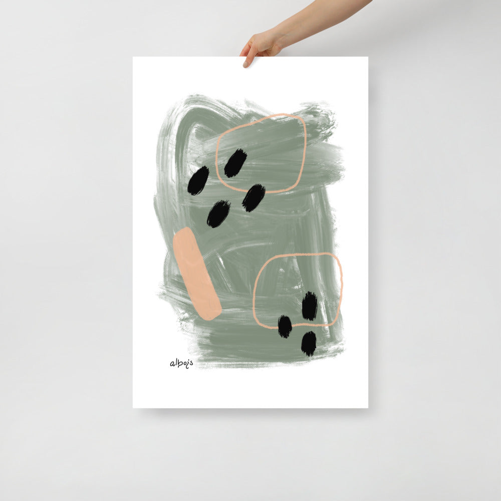 Moving thoughts abstract minimalist Poster