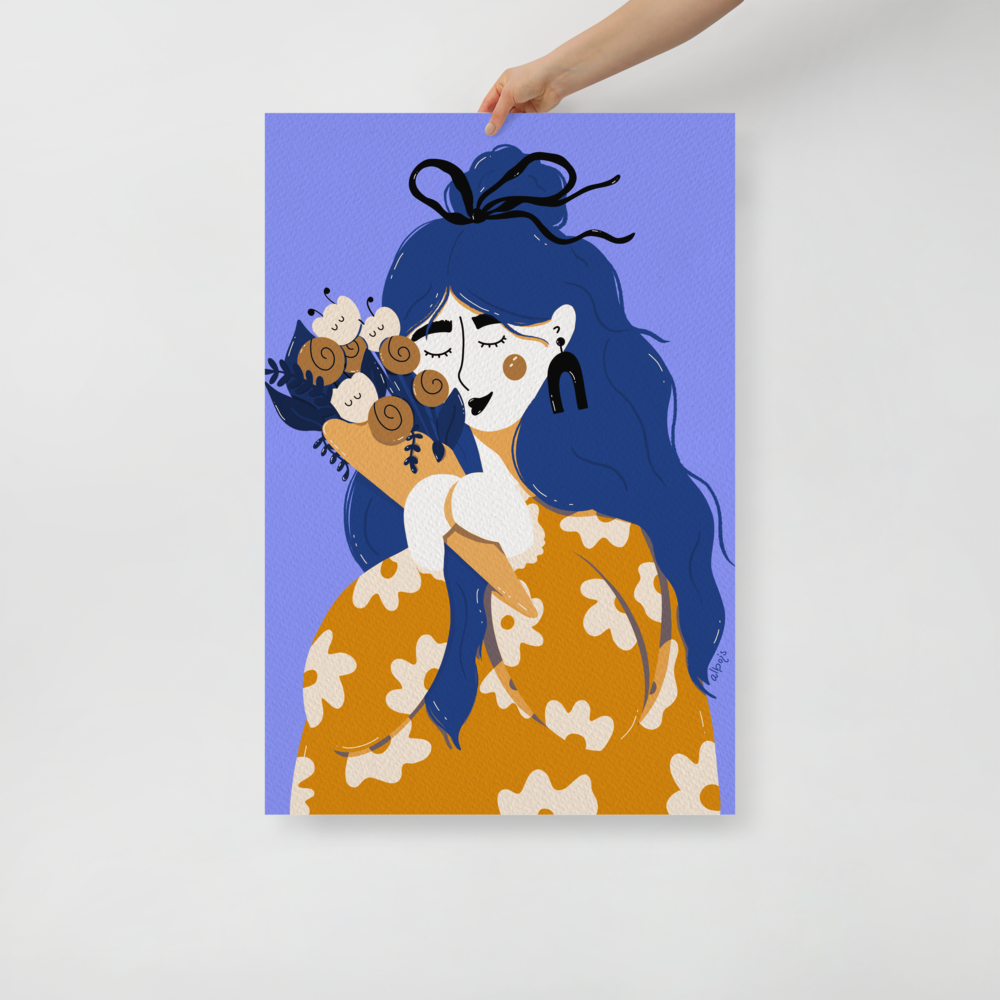 Oh my sweet bouquet purple Poster
