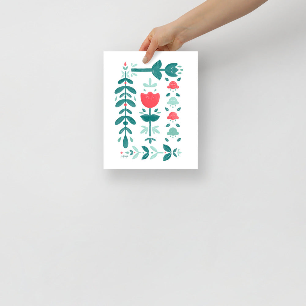 Let it bloom green shades Poster