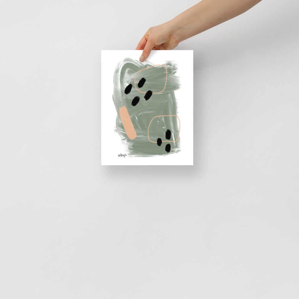 Moving thoughts abstract minimalist Poster
