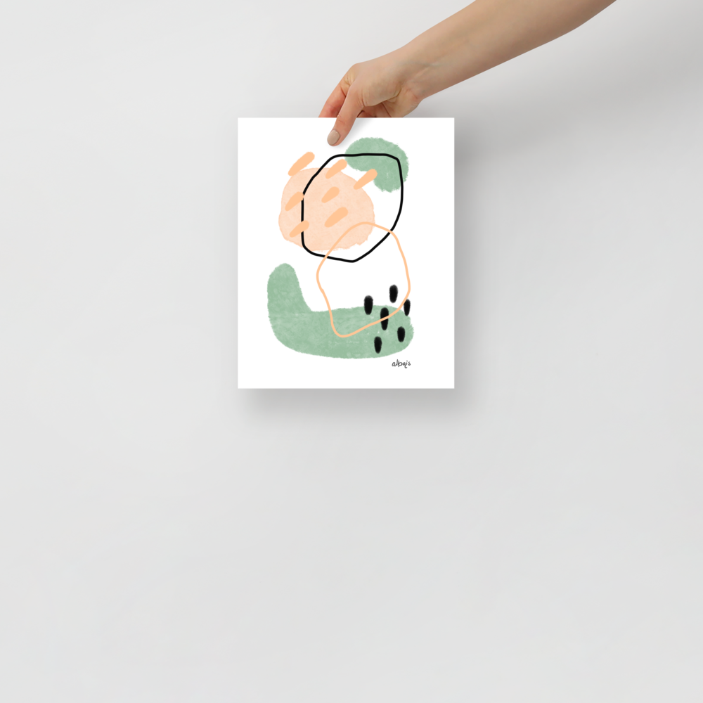 Mixed feelings minimalist watercolor Poster