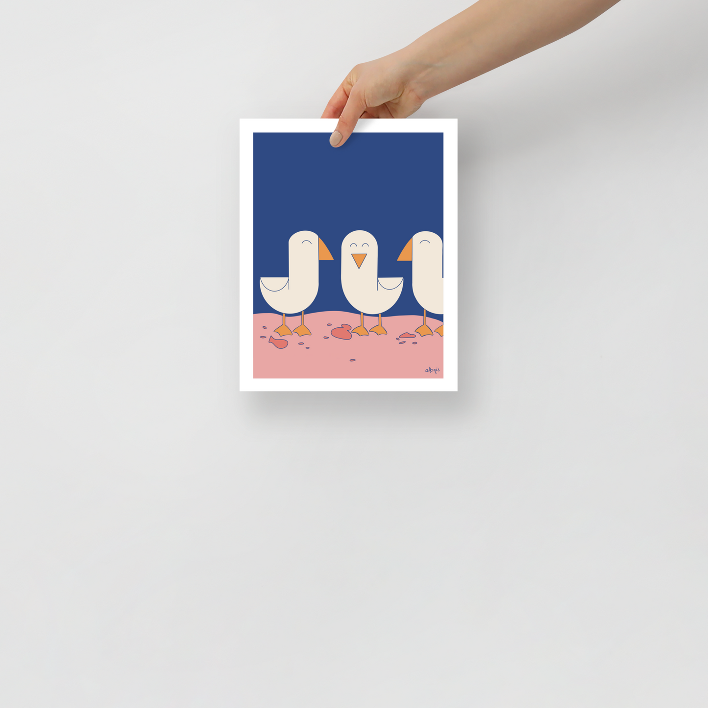 Gossip Gulls Matt Finish Poster