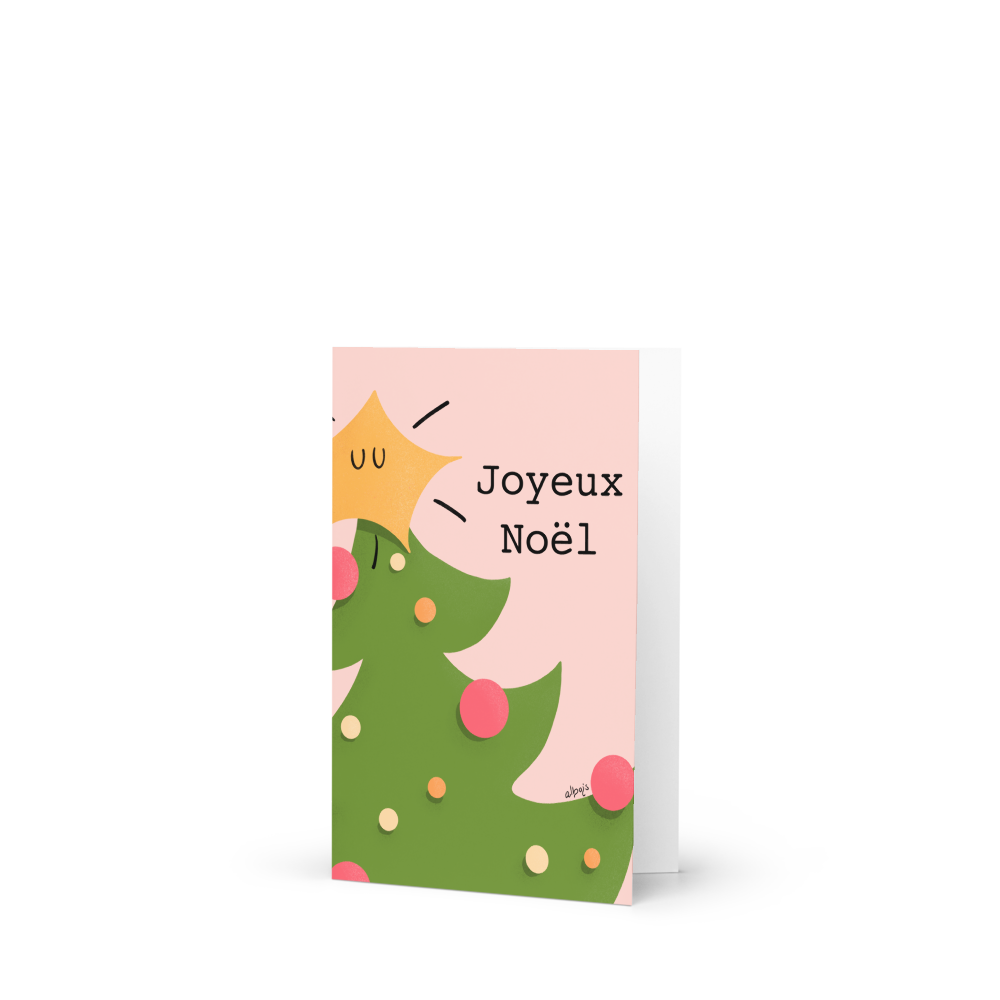 French : Funky Christmas tree Greeting card